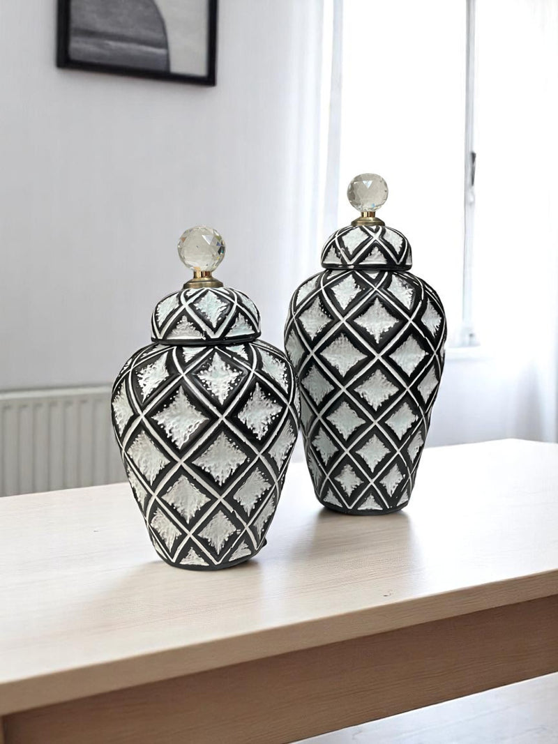 Czech Grey Ceramic Candy Jar