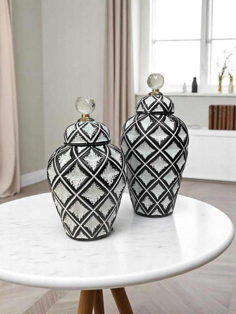 Czech Grey Ceramic Candy Jar