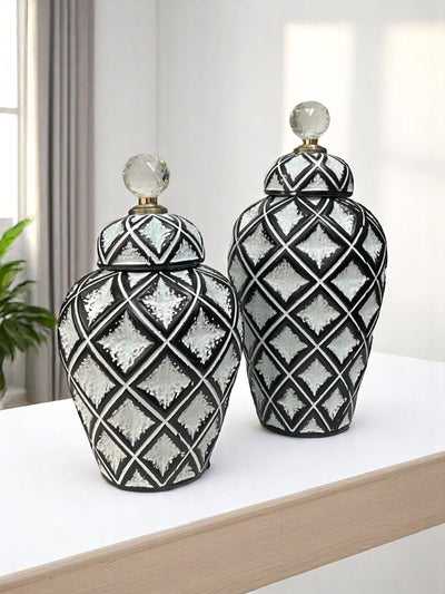 Czech Grey Ceramic Candy Jar