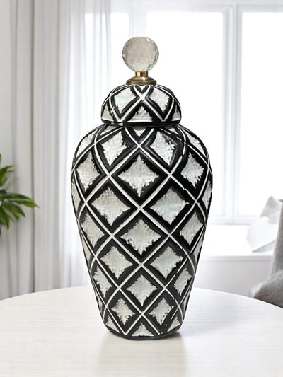 Czech Grey Ceramic Candy Jar