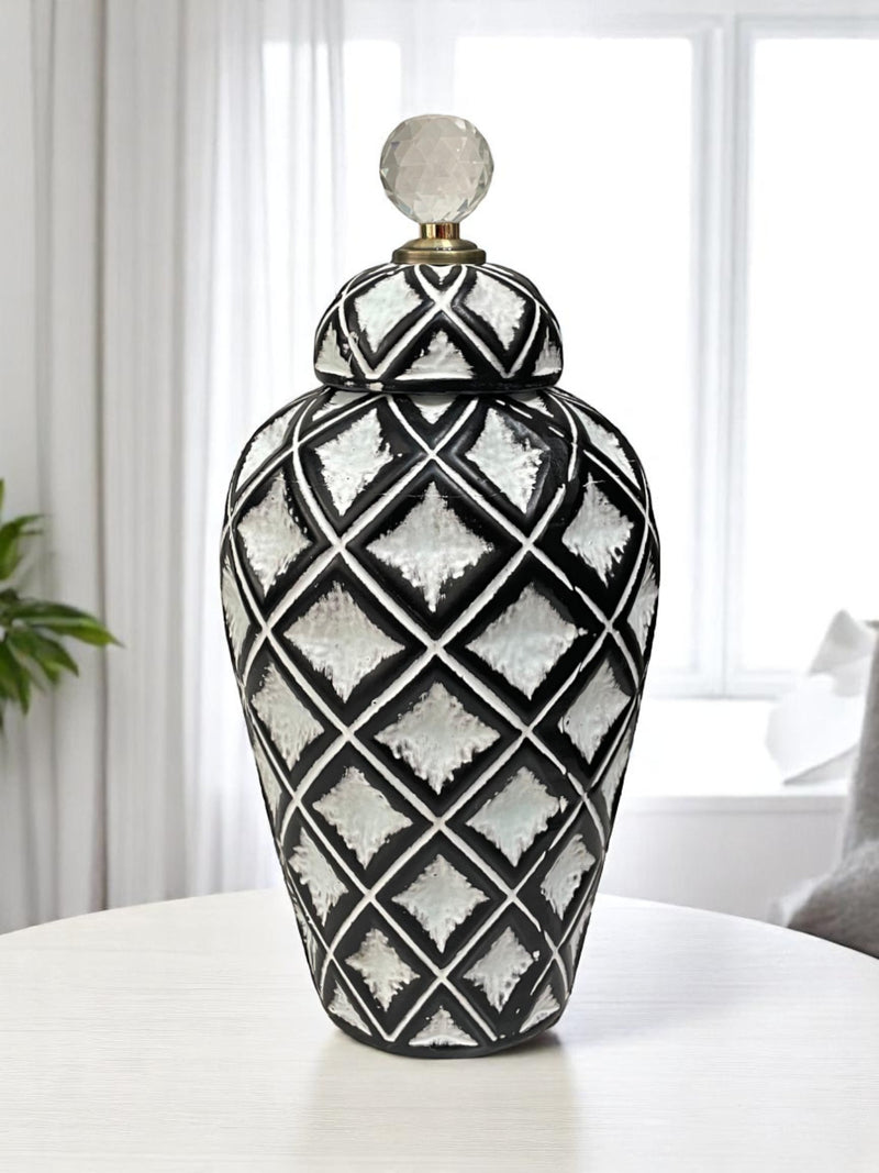 Czech Grey Ceramic Candy Jar