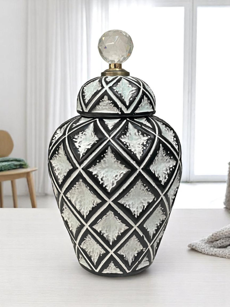 Czech Grey Ceramic Candy Jar
