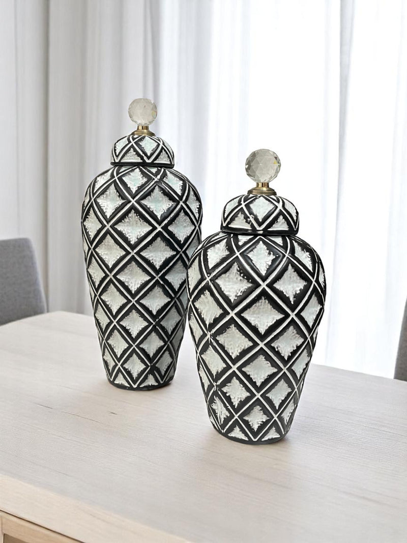 Czech Grey Ceramic Candy Jar