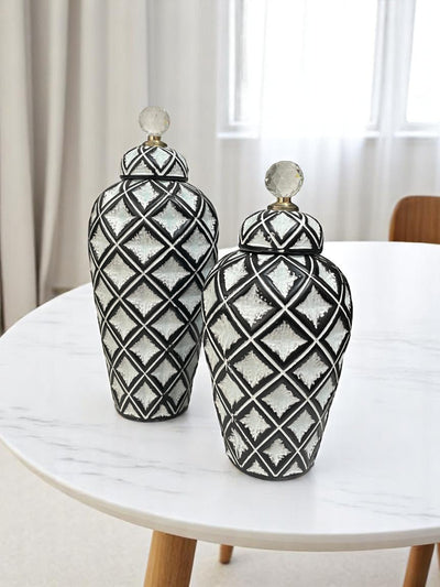 Czech Grey Ceramic Candy Jar