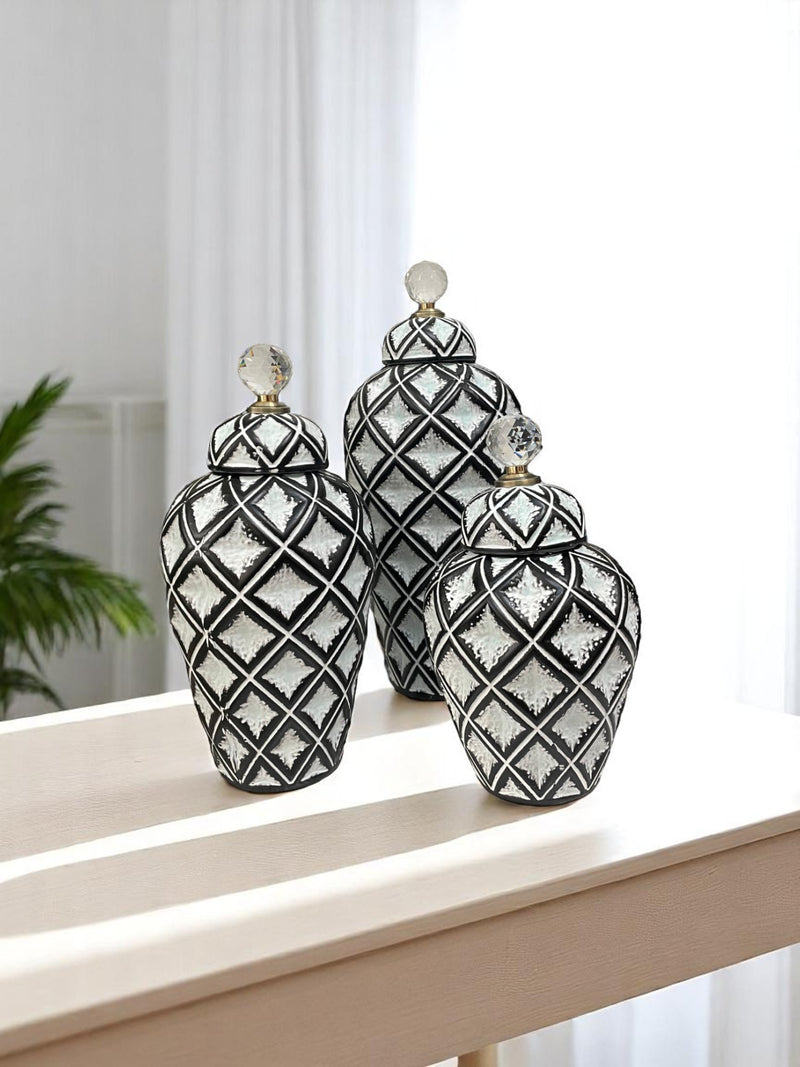 Czech Grey Ceramic Candy Jar