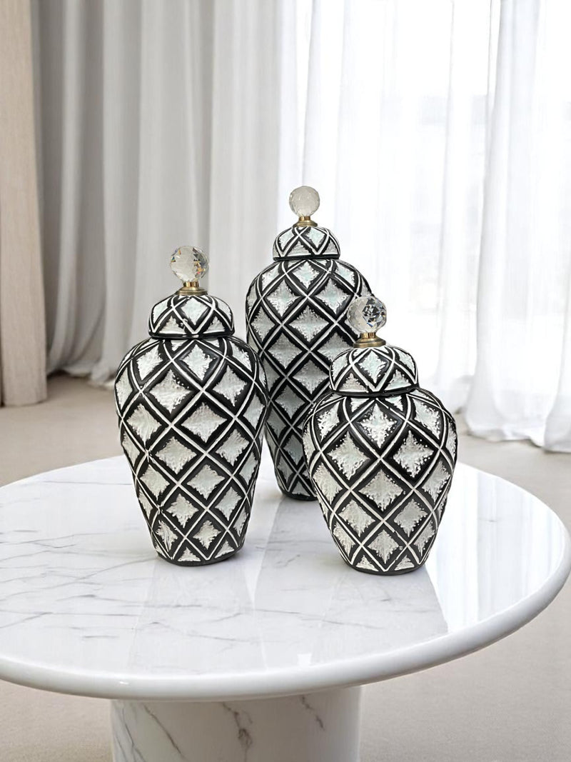 Czech Grey Ceramic Candy Jar
