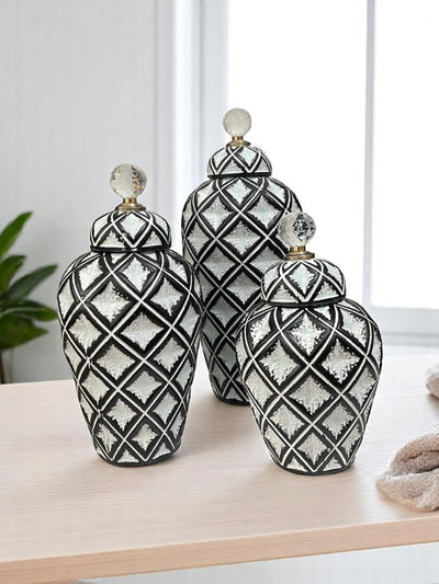 Czech Grey Ceramic Candy Jar