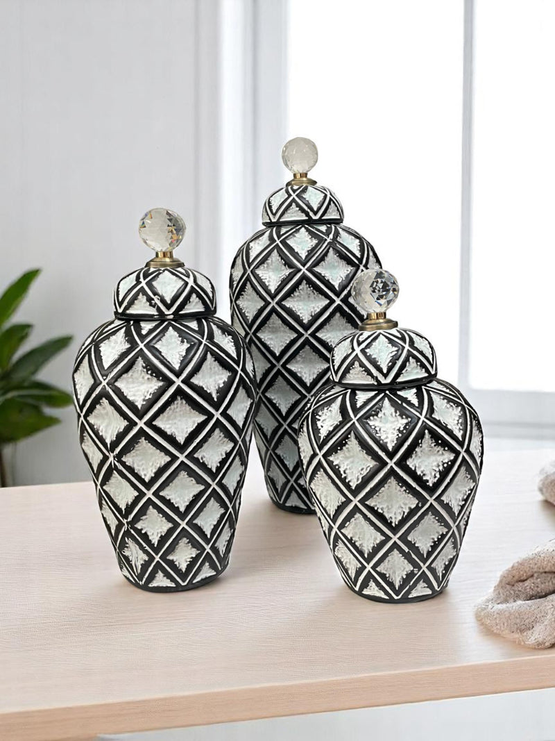 Czech Grey Ceramic Candy Jar