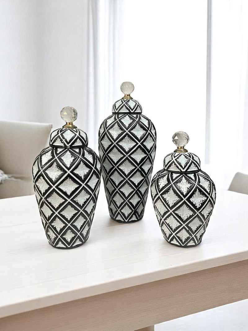 Czech Grey Ceramic Candy Jar