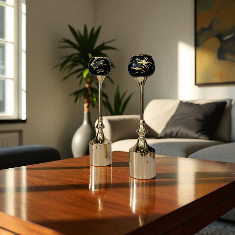 Heritage Metallic Modern Candle Stand