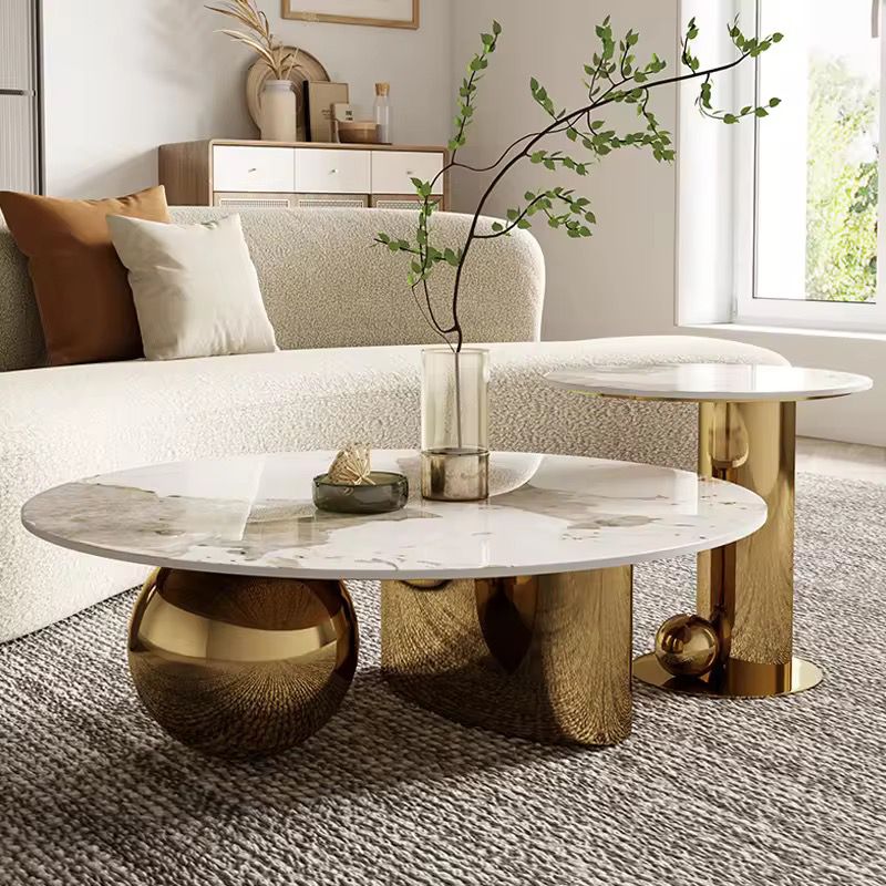 MS Elegant Center Table Set White Top