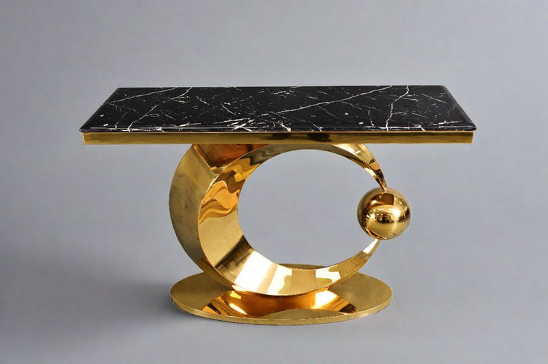 Aurora Brass Gold SS Side Console
