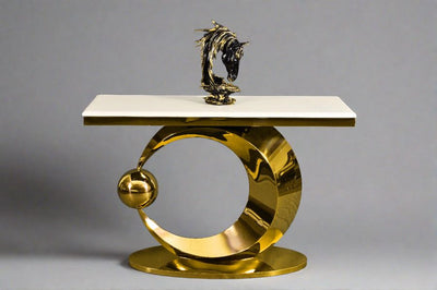 Aurora Brass Gold SS Side Console