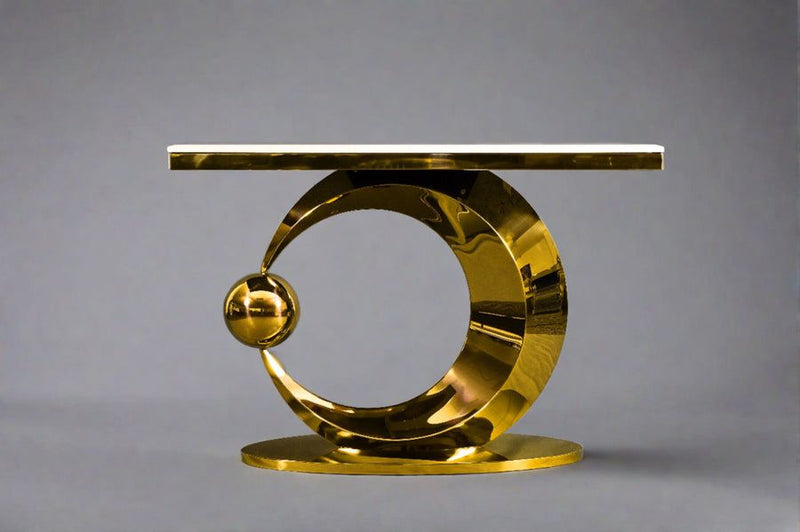 Aurora Brass Gold SS Side Console