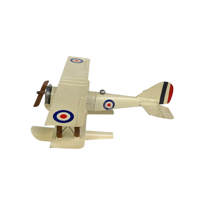 Metallic Vintage Military Biplane Model