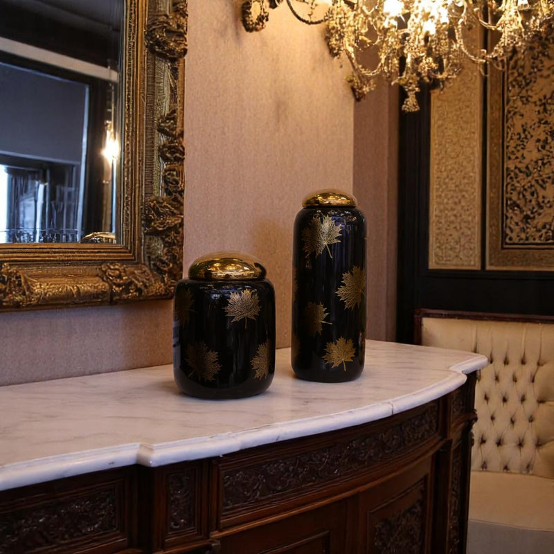 Unique Coal-black Porcelain Jar