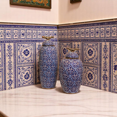 Blue Bird Porcelain Candy Jar
