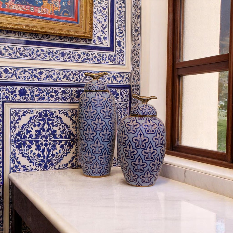 Blue Bird Porcelain Candy Jar