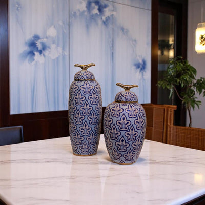 Blue Bird Porcelain Candy Jar