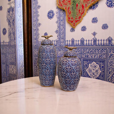 Blue Bird Porcelain Candy Jar