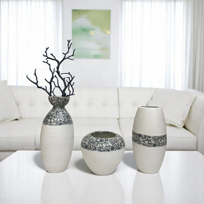 Forest Ripple Ceramic Vases