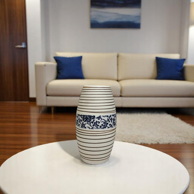 Indigo Linear Ceramic Vases
