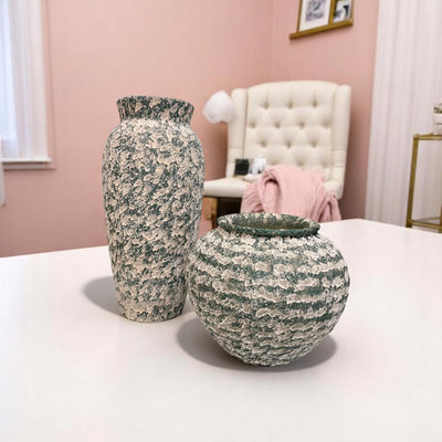 Green-striped Horizon Ceramic Vases