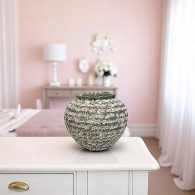 Green-striped Horizon Ceramic Vases