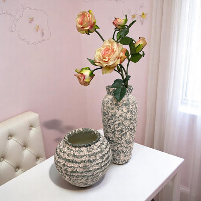 Green-striped Horizon Ceramic Vases