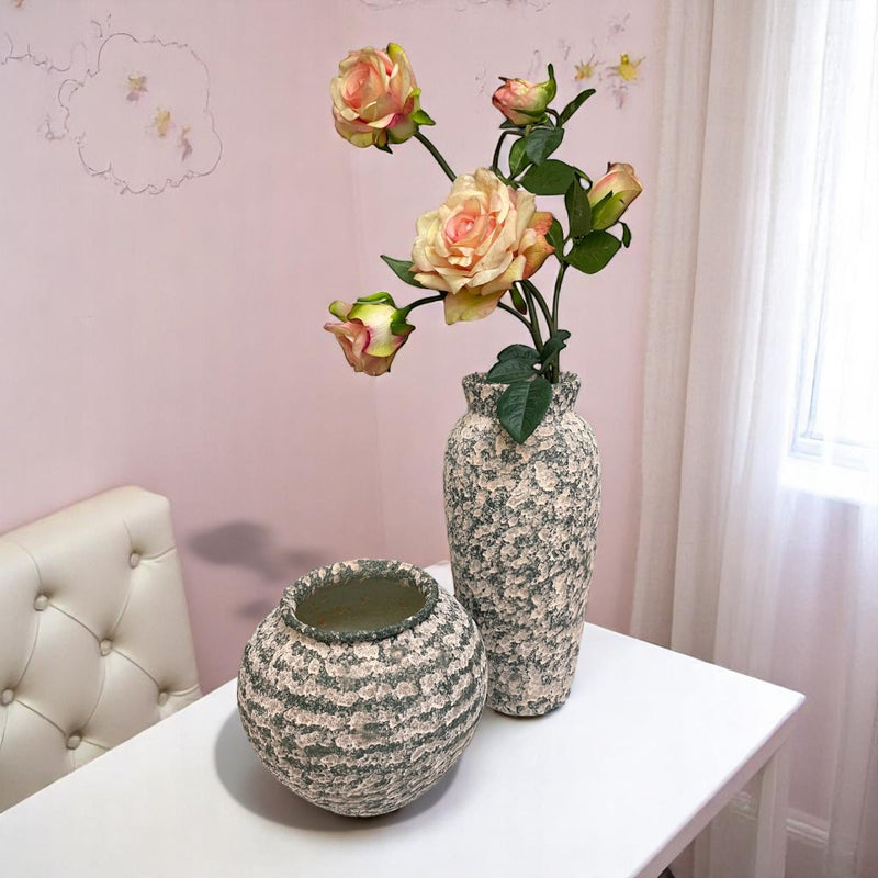 Green-striped Horizon Ceramic Vases