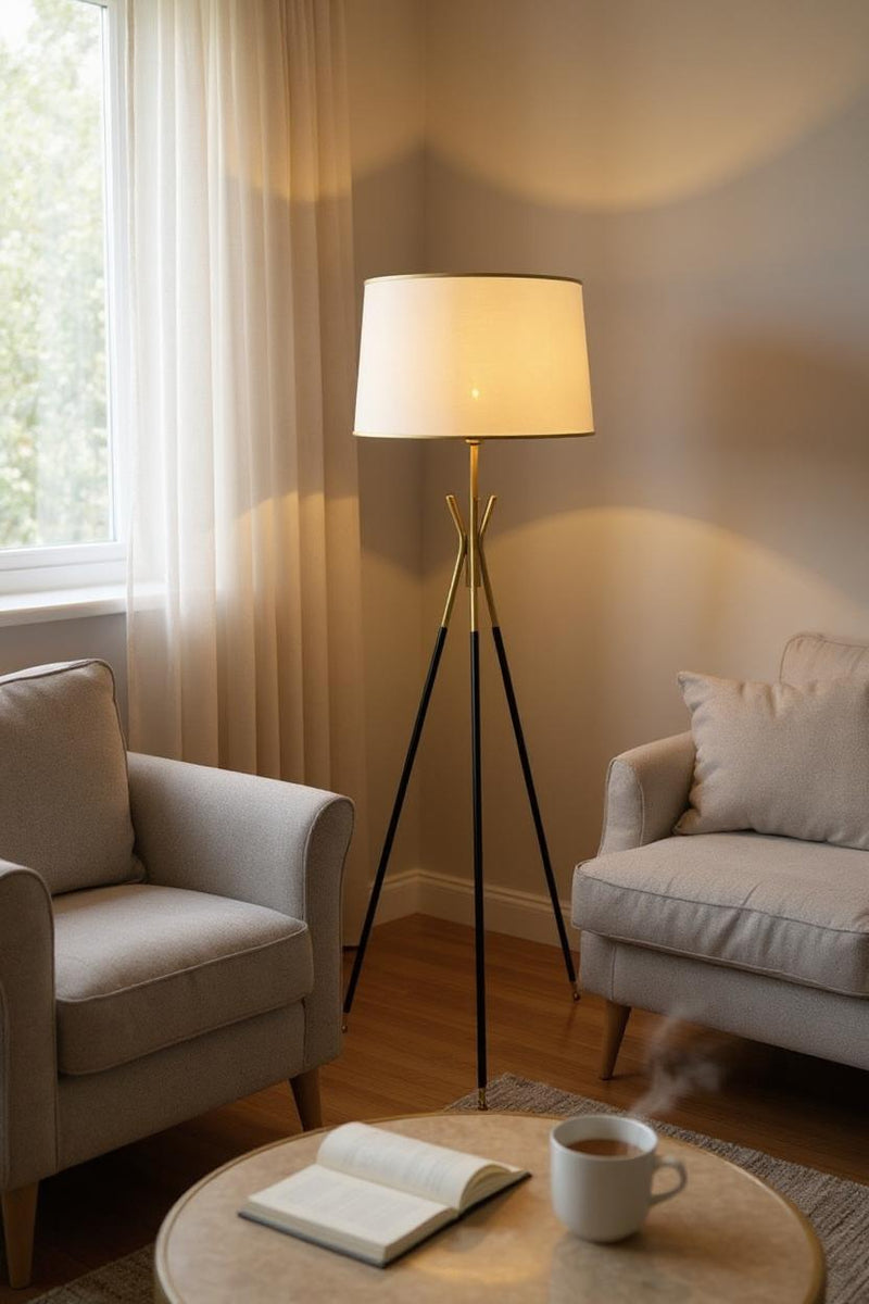 Imported Halo Pod – Metallic Floor Lamp