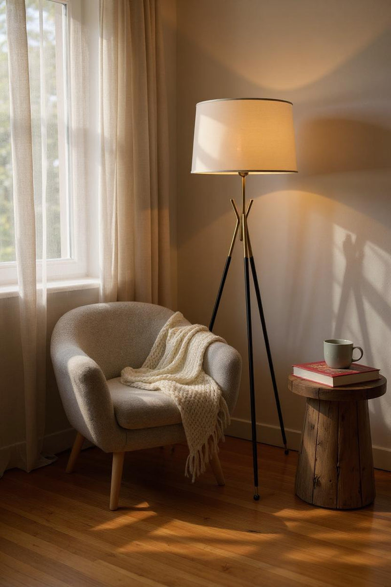 Imported Halo Pod – Metallic Floor Lamp