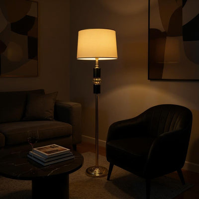 Obsidian  – Matte Rose gold Floor Lamp
