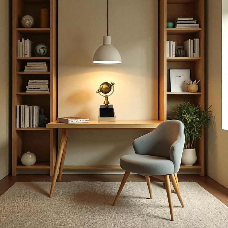 Metallic Brass Rotating Globe Decor