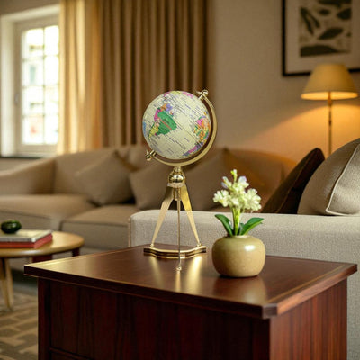 Metallic Tripod Globes Decor