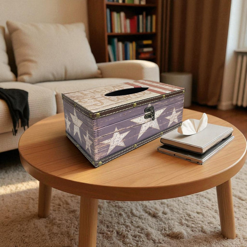 Antique Wooden Tissue Holder