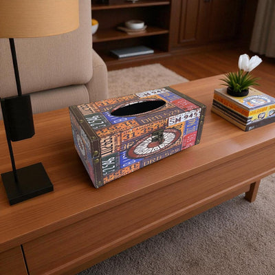 Antique Wooden Tissue Holder