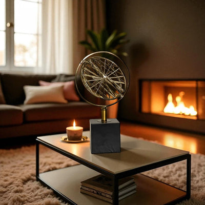 Heightened Brass Globe Ornament