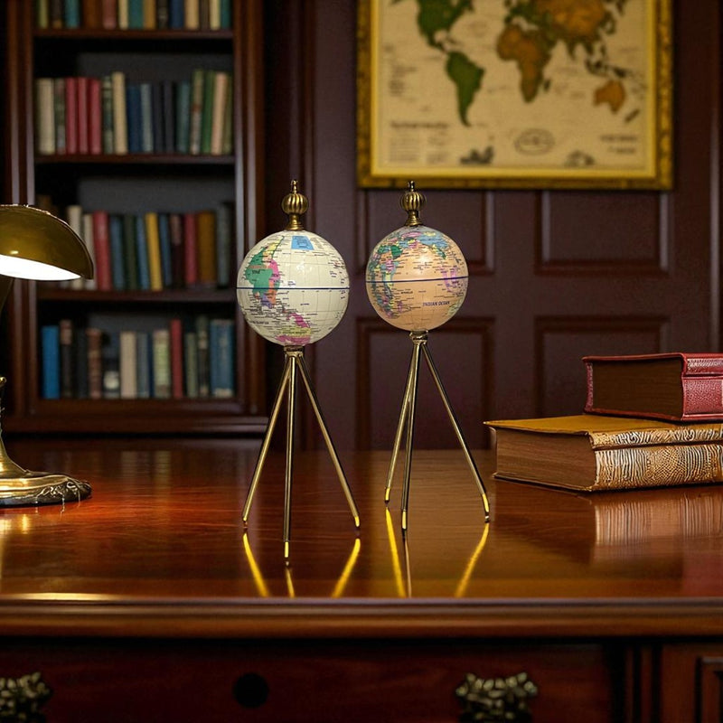 Tripod Worldwide Rotating Globe Decor