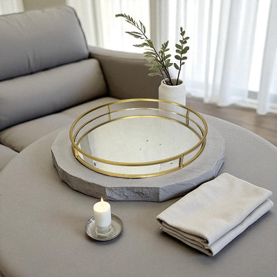 Sophisticated Gold Frame Mirrored Tray
