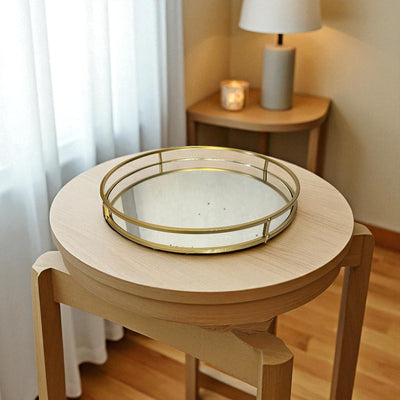Sophisticated Gold Frame Mirrored Tray
