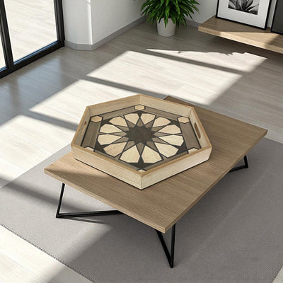 Hexagonal Wooden Trays