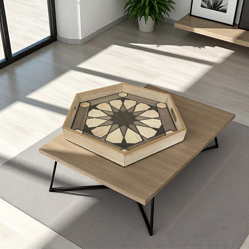 Hexagonal Wooden Trays