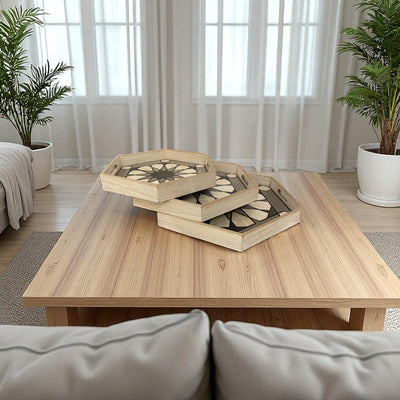 Hexagonal Wooden Trays