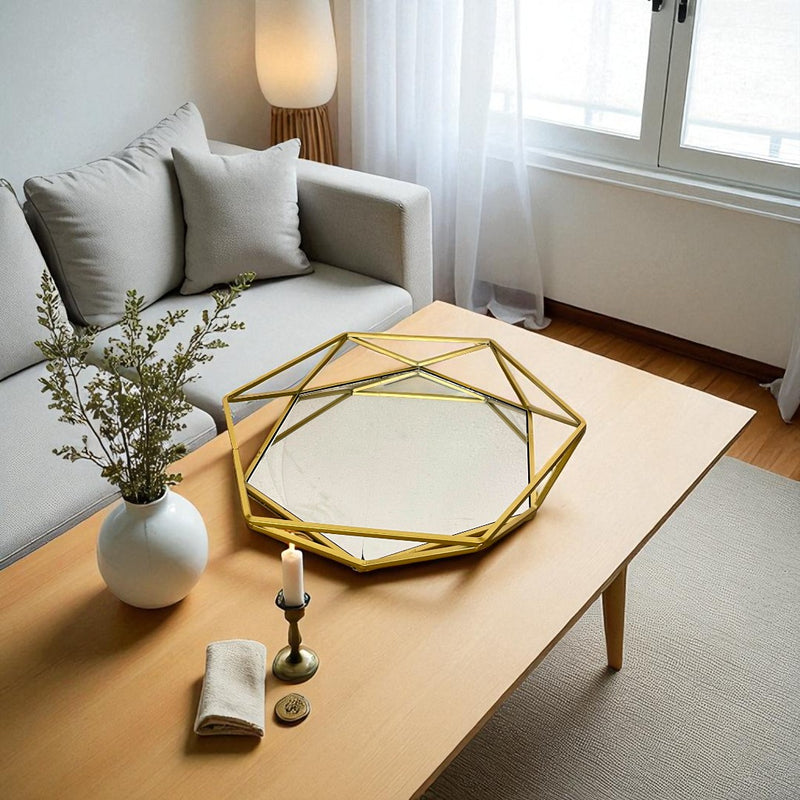 Modern Luxe Gold & Mirror Tray