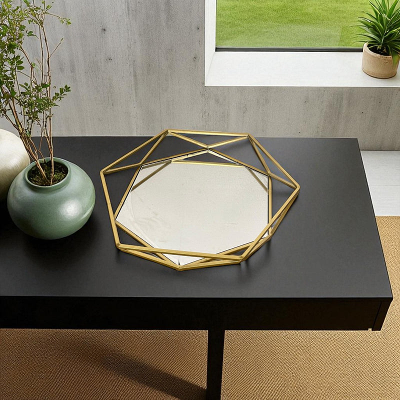 Modern Luxe Gold & Mirror Tray