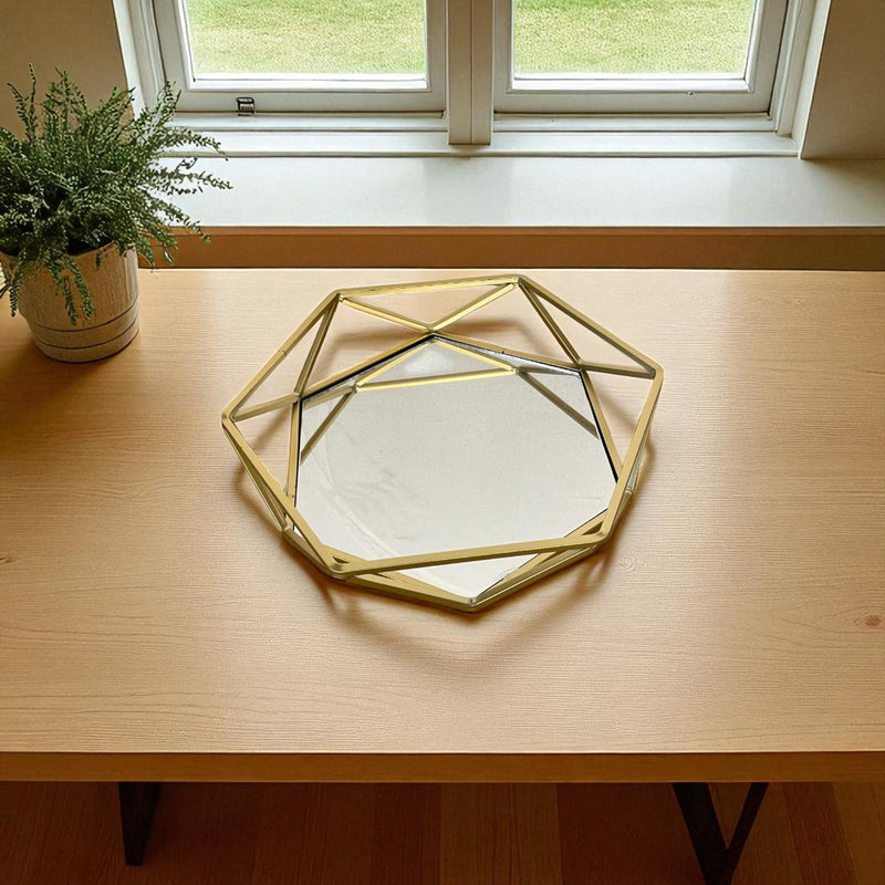 Modern Luxe Gold & Mirror Tray
