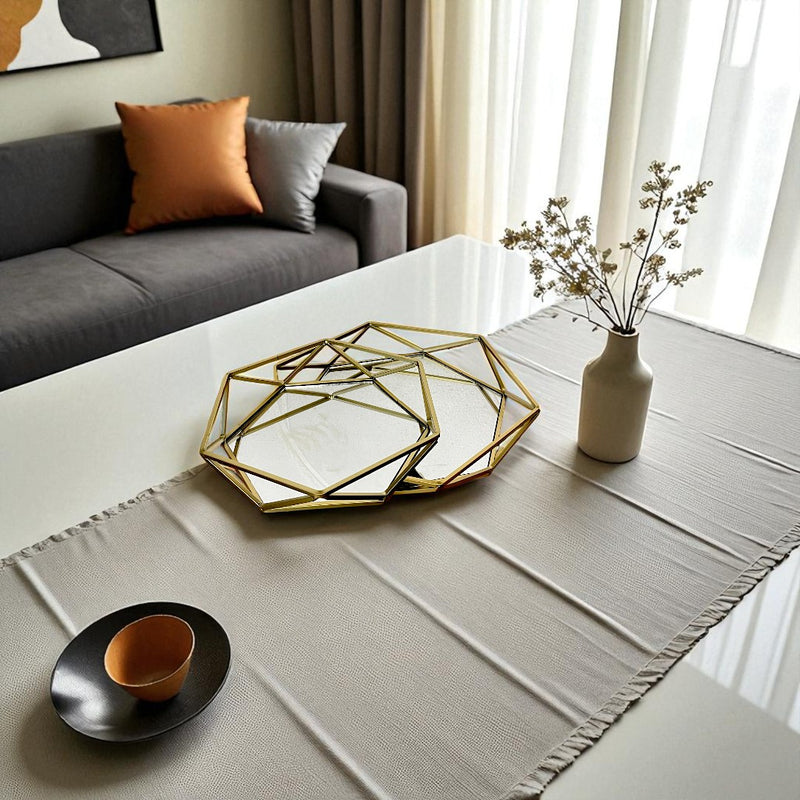 Modern Luxe Gold & Mirror Tray