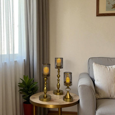 Luxury Vintage Gold Brass Candle Holder