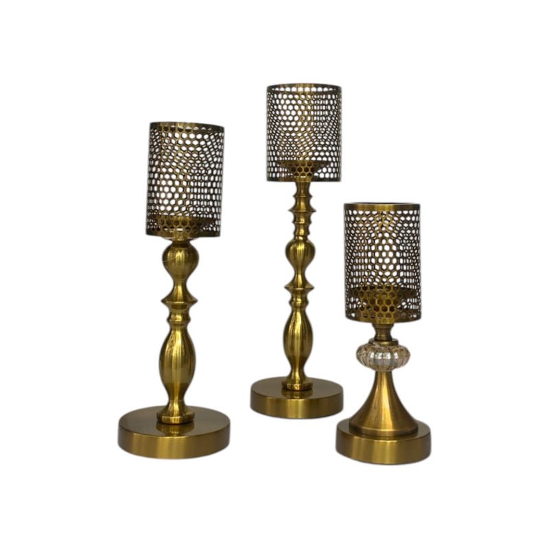Luxury Vintage Gold Brass Candle Holder